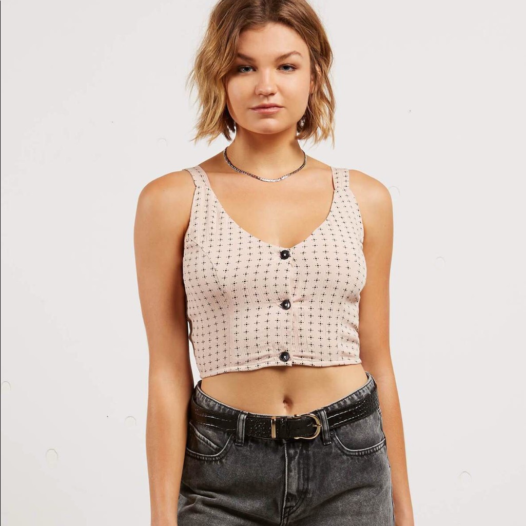 Button Crop Top